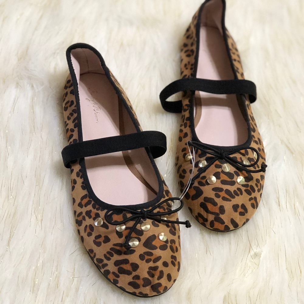 Ruby & Bloom Children Animal Print flat big Girls kids shoes size 5 NWT